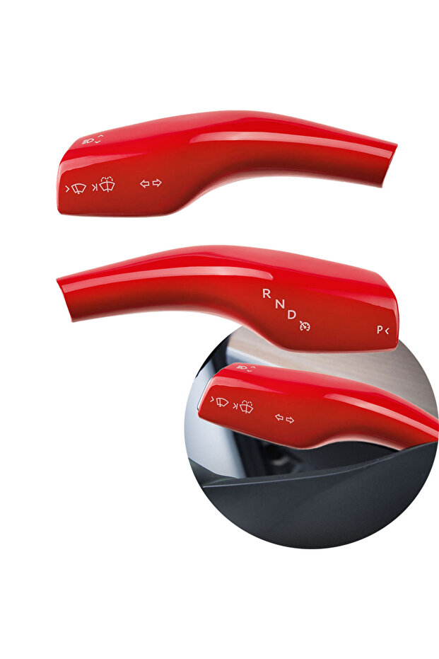 Red Car Steering Lever Cover for Tesla Model 3 Model Y Gear Shift Cover Accessories