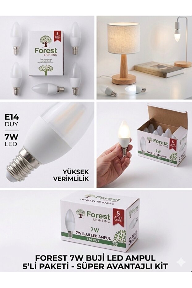 7 W Buji Led (5 Adet)