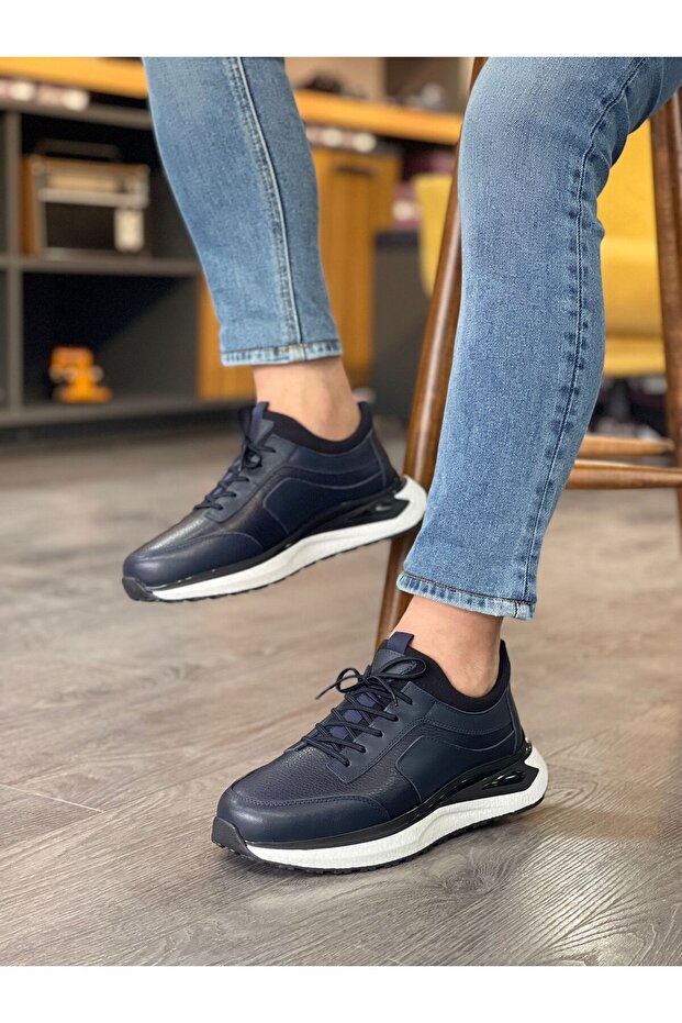 Genuine Leather Daily Use Men's Sneaker Shoes