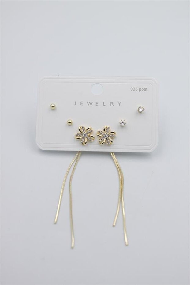 Multiple Set Earrings - Gold - 1