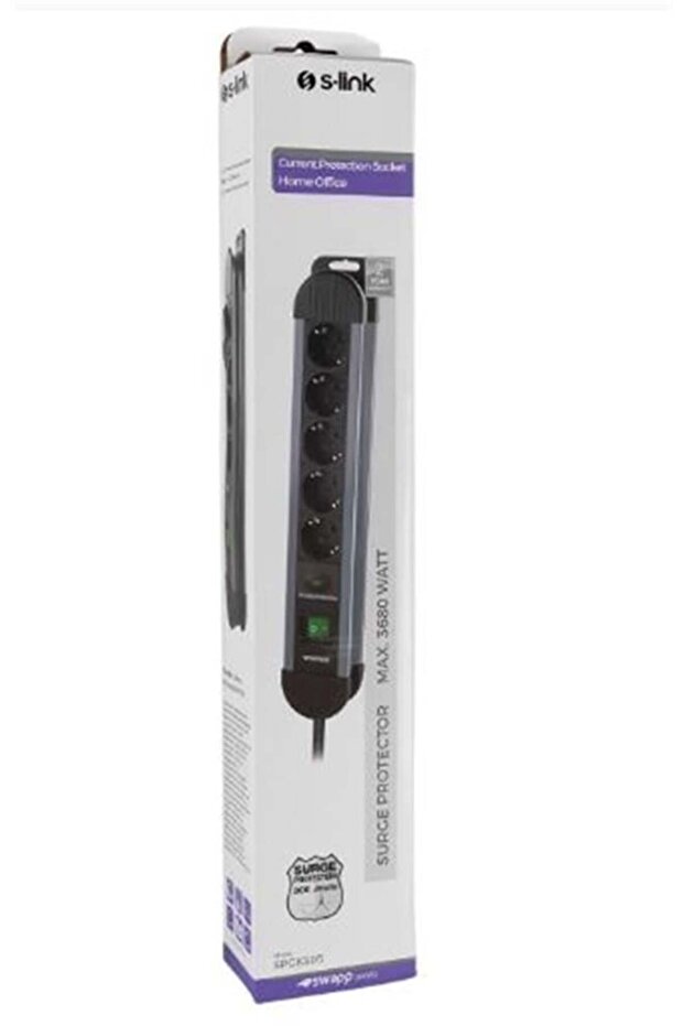 SPGKS05 1.5 متر 3G1.5mm2 900 جول 5Li جهاز حماية من التيار موزع كهربائي رمادي اللون