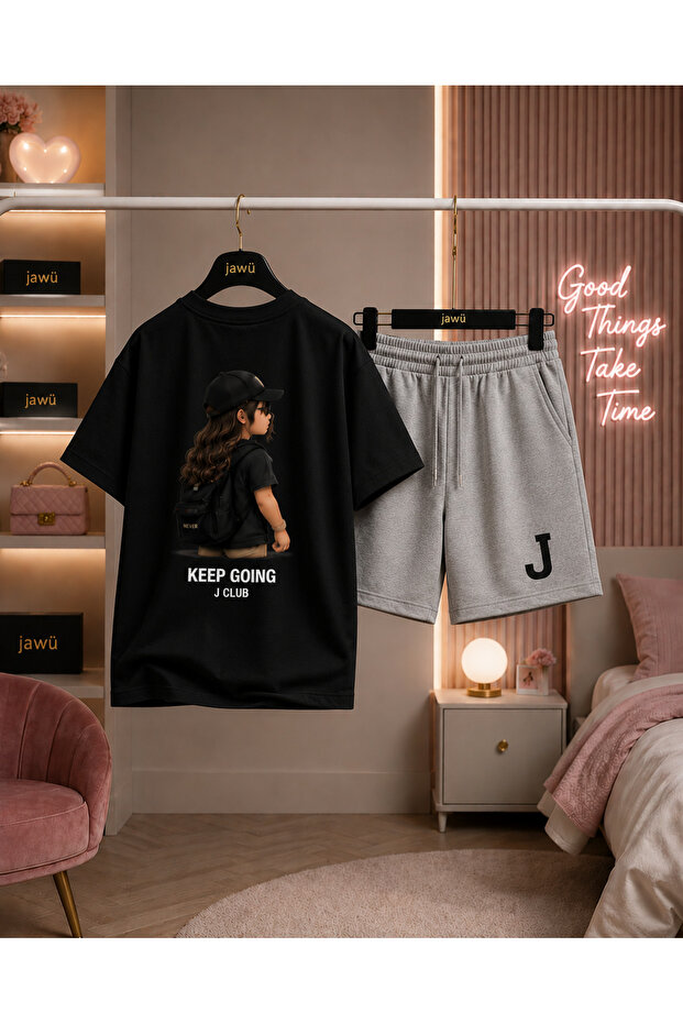 Cool Girl Printed Kids Set