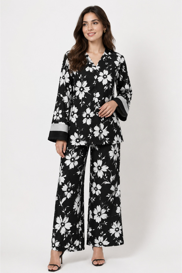 - Midnight Bloom Floral Co-Ord Set