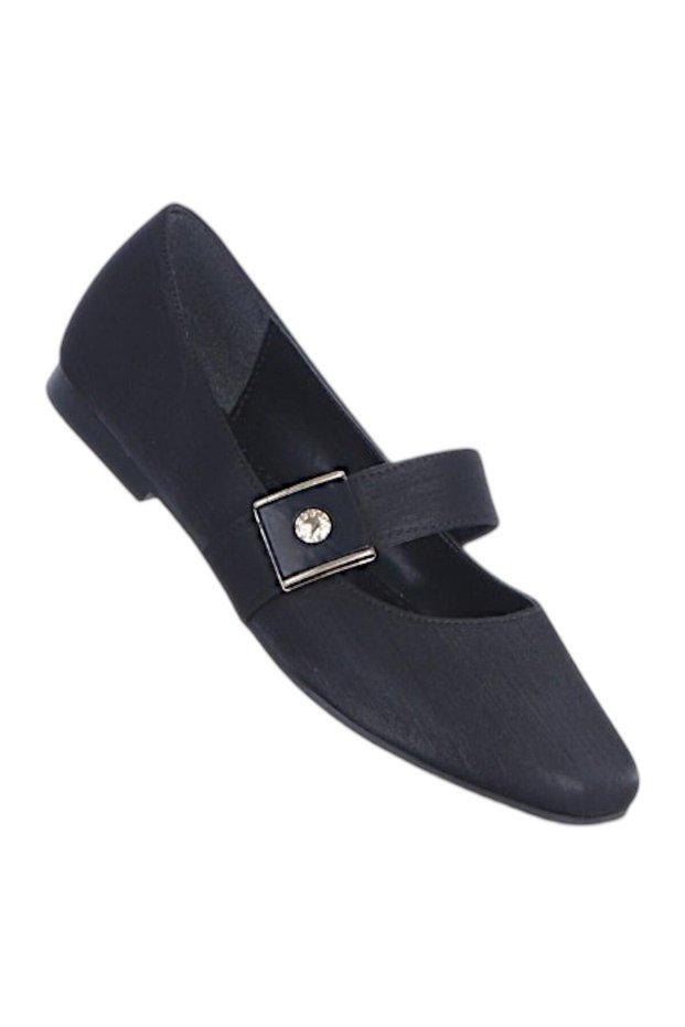Liva Lv3 Black Women's Flat Ballerina Shoes
