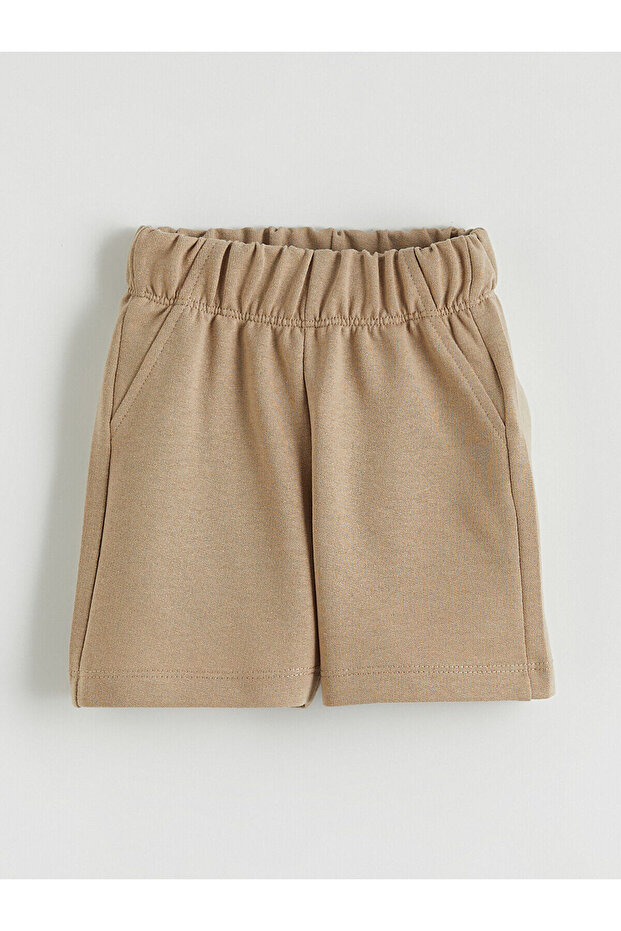 Two Mt Shop Quality Beige Plain Standard & Regular Boys' Shorts