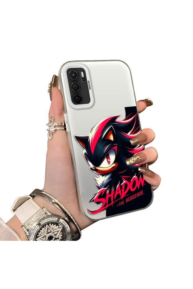 Oppo A16/A16S Compatible Hard Acrylic Back Silicone Edge Lens Protection Case