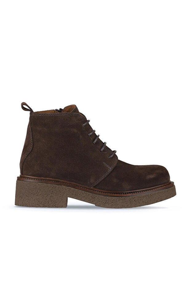 Brown Suede Women's Heeled Boots