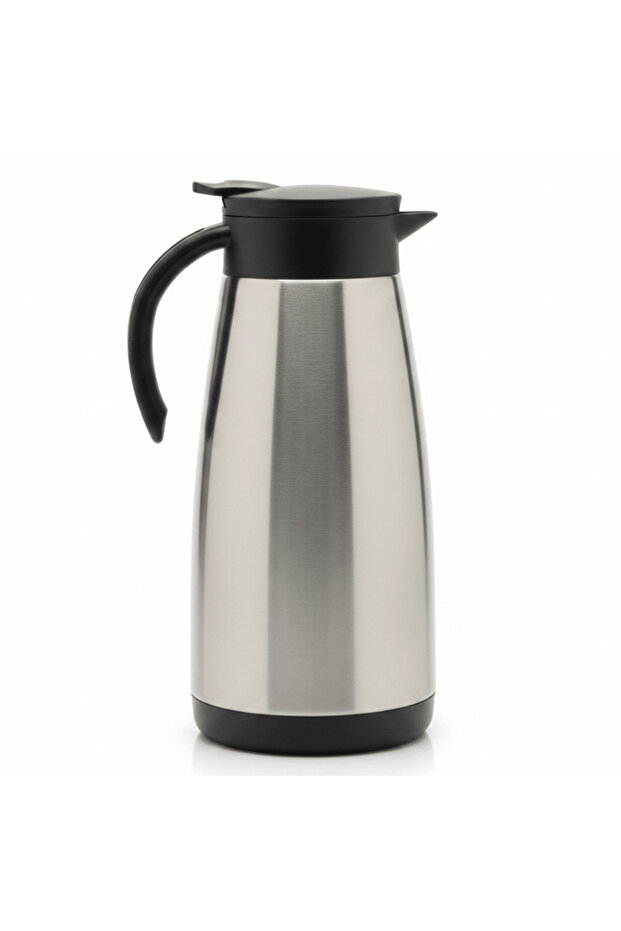 Stainless Steel Vacuum Tea Pot 1.5 Litre | Silver & Black