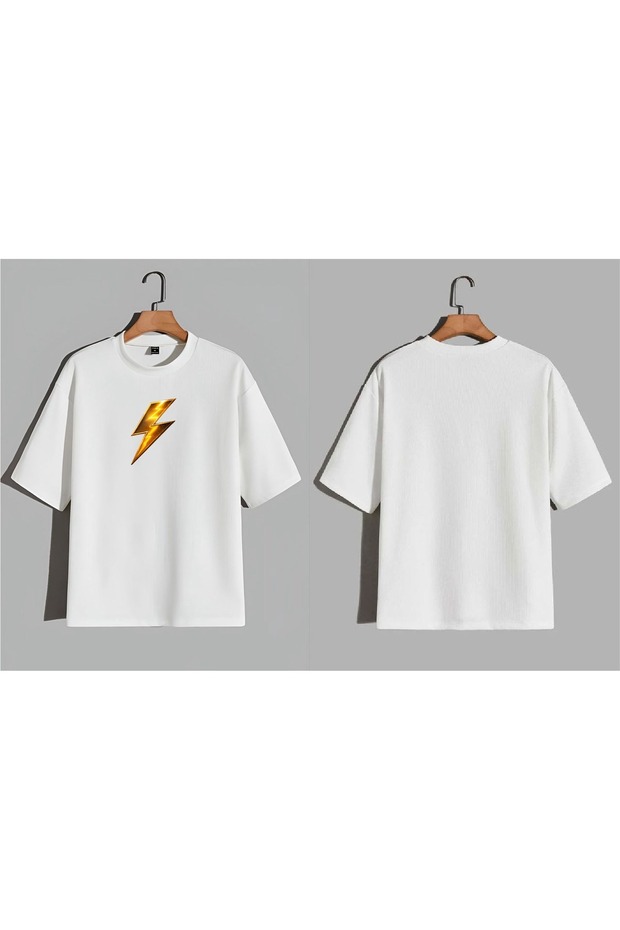 Lightning Bolt Printed Oversized T-Shirt