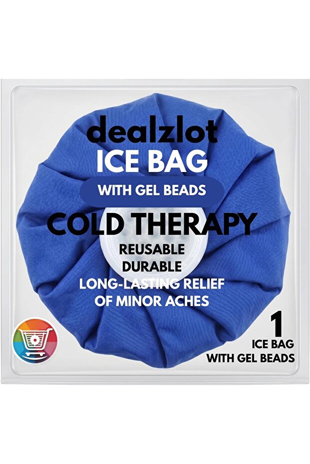 Reusable Ice Bag for Cold Therapy, Flex Gel Beads Ice Pack for Pain Relief, Swelling, Inflammation, and Injuries, Hot and Cold Compress for Knee, Shoulder, Back, 1 Pack