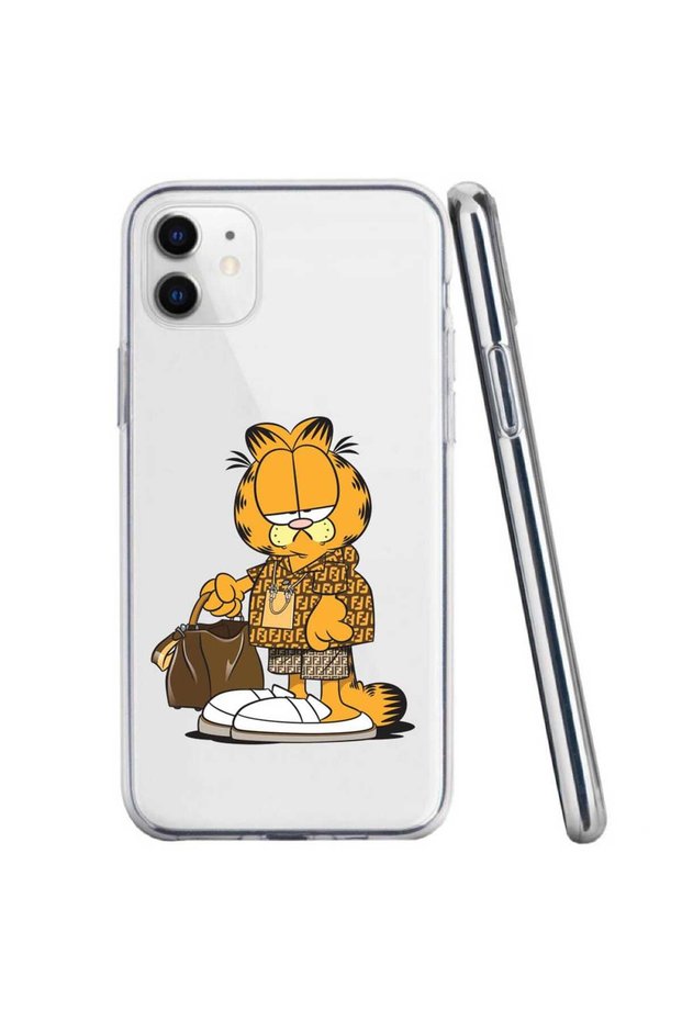 Case compatible with Apple iPhone 11 Transparent Silicone Garfield Snob Pattern
