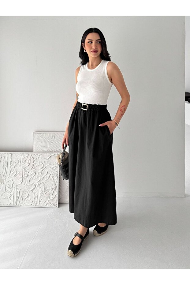 Self-Belted Skirt Poplin Athlete Dress