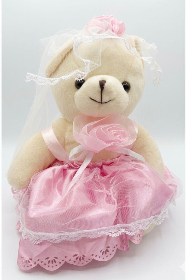 30 cm Plush Teddy Bear with Wedding Dress