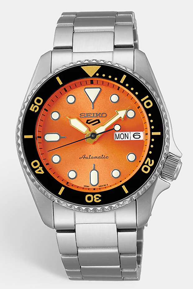 Mens Sports Automatic Watch with Orange Dial SRPD59K1 || 42MM