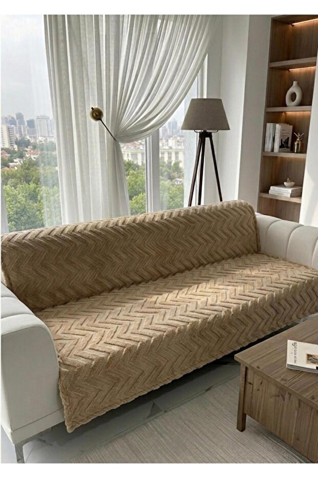 1 Piece Plush Cotton Sponge Base Non-Slip Sofa Bed Cover 160 X 210