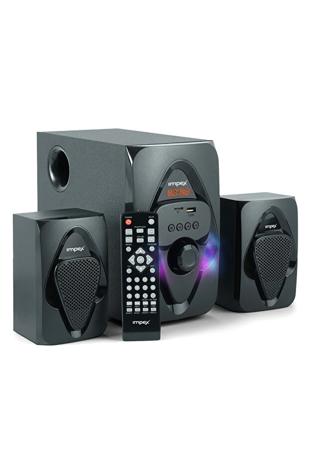مكبر صوت متعدد الوسائط / نظام 2.1 قناة. بلوتوث USB AUX FM TF / HT2115 أسود