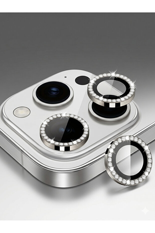 Stone Glitter Camera Lens Lens Cover Compatible with iPhone 16 Pro