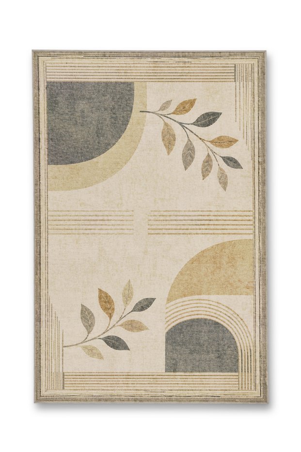 Sdt Fish Theme Patterned Modern Woven Base Decorative Carpet Mosso3454