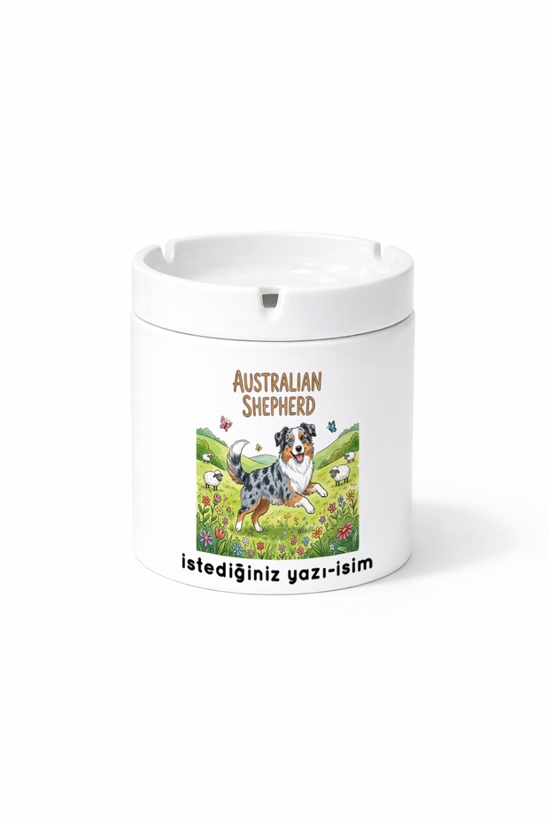 Animal Australian Shepherd Dog Printed Ashtray Ashtray Gift