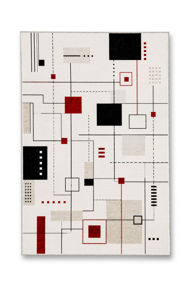 Sdt Shape Theme Patterned Modern Woven Base Decorative Carpet Sdt1644