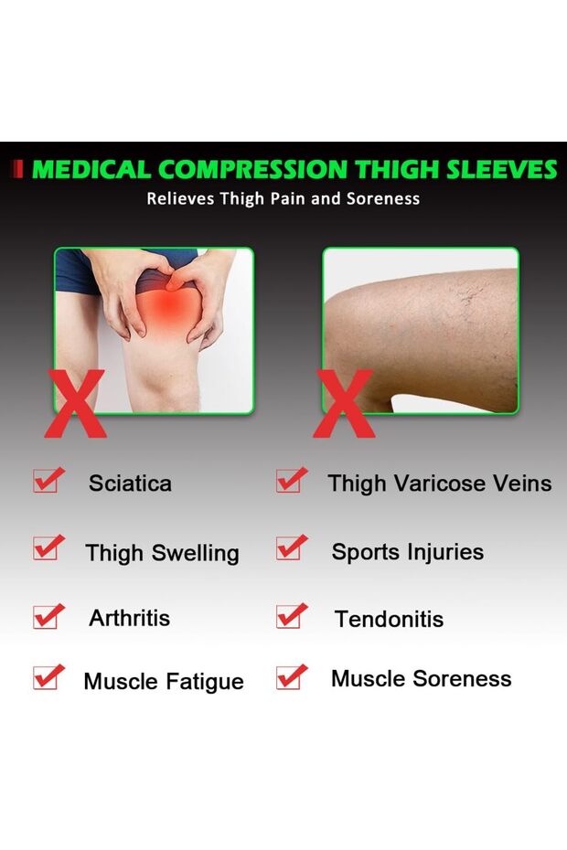 Thigh Compression Sleeves, Hamstring Support Brace - 5