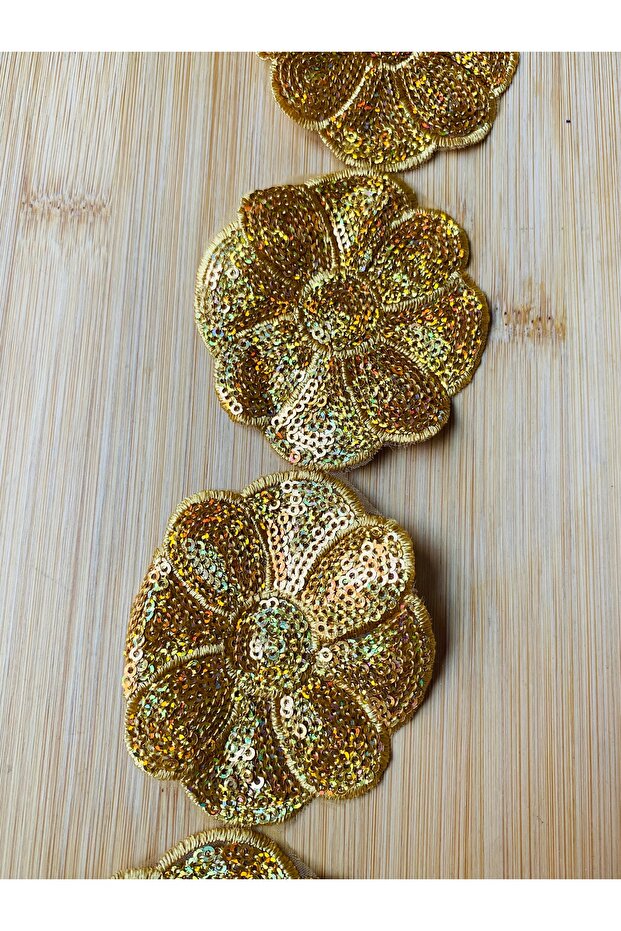 Sequin Rose Decorative Ribbon Width 7 cm 1 Meter