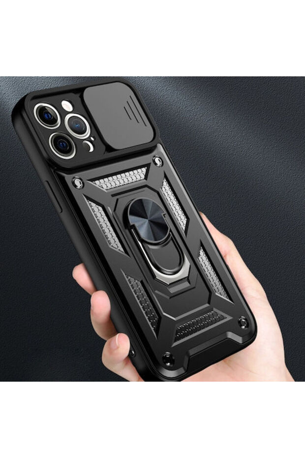 Shield Back Cover Plastic / Silicone Black (iPhone 12 Pro Max) Code: KF2315403 - 3