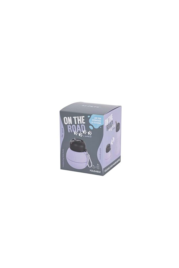 On the Road Foldable Travel Water Bottle 200-550ml Purple