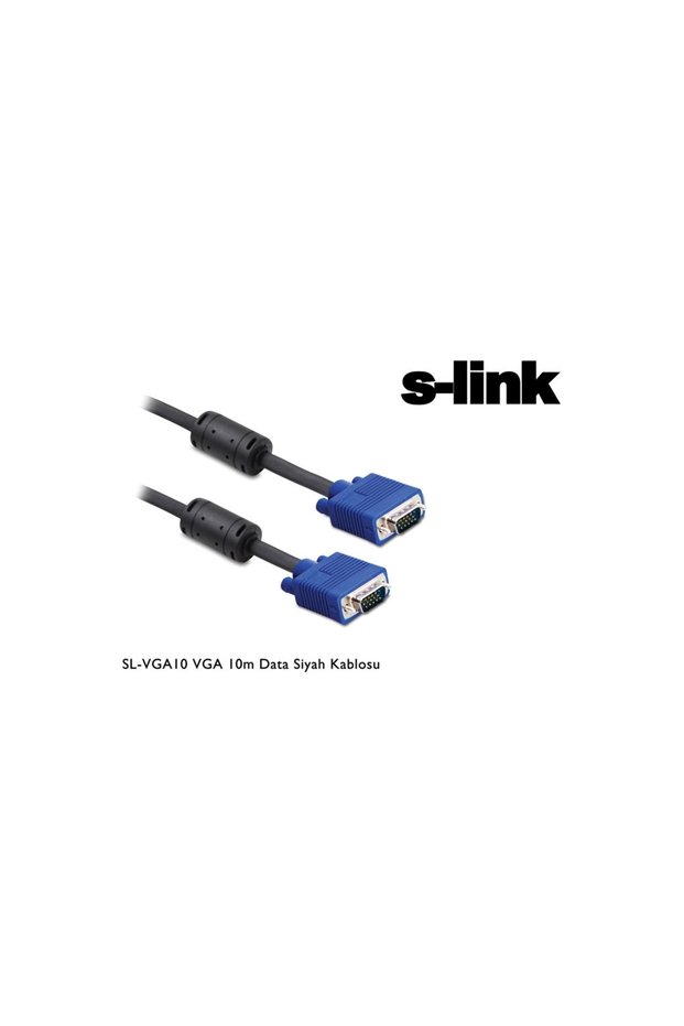S-Link Sl-Vga10, 15Pin, Two Male Ends, 10m, Vga Cable