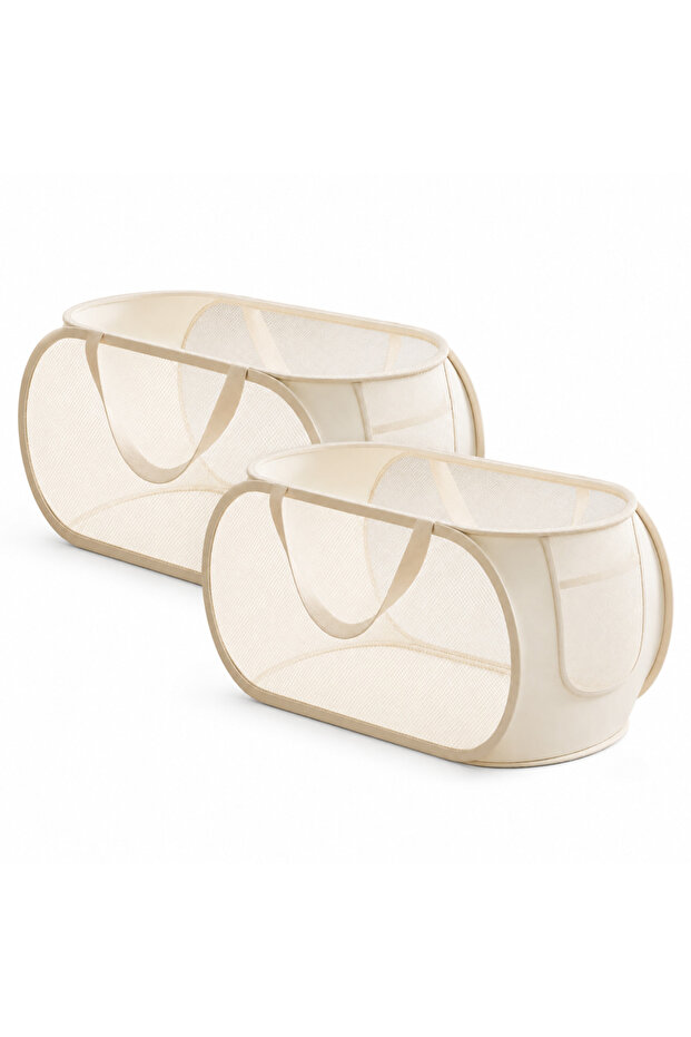 Horizontal-2pcs Children's Toys Storage Basket Large Capacity Laundry Basket Multifunctional Childre