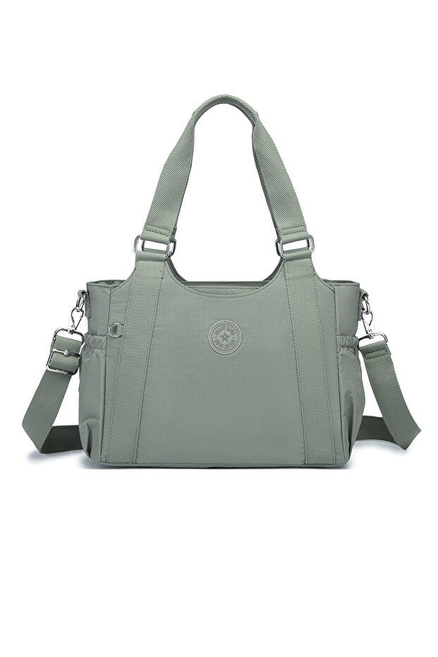 Daily Medium Size Waterproof Crinkle Fabric Women's Shoulder Bag Green
