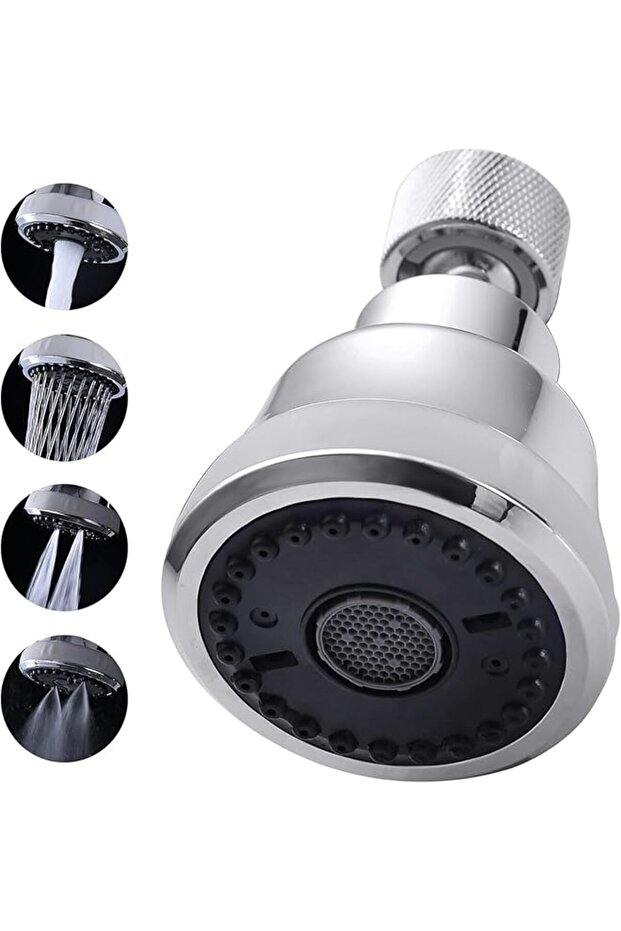 Faucet Aerator Faucet Sprayer Attachment, 4 Spray Modes, 360° Swivel, Chrome Finish, Brass & ABS Material