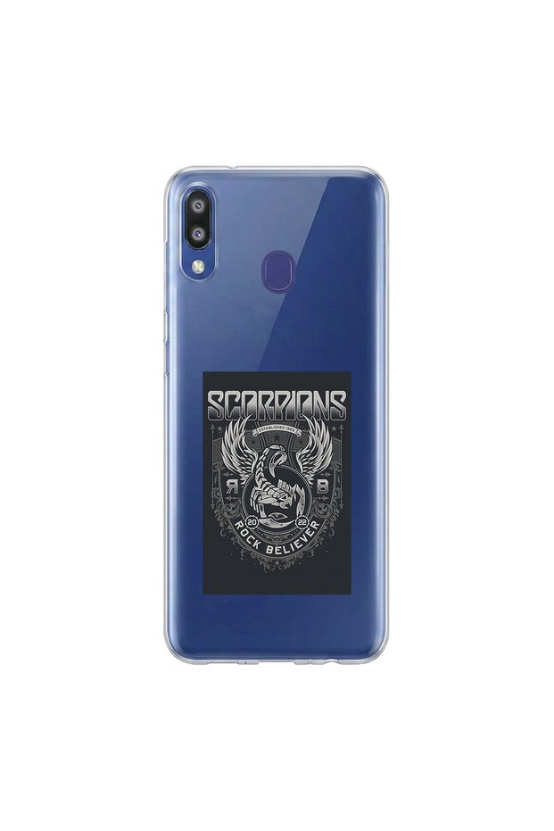Samsung Galaxy M20 Compatible Metal 16 Design Transparent Case