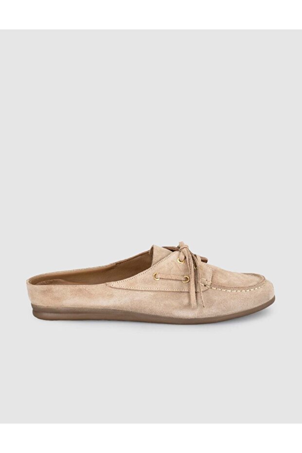 حذاء نسائي من الجلد السويدي برباط من نوع Mule Loafer