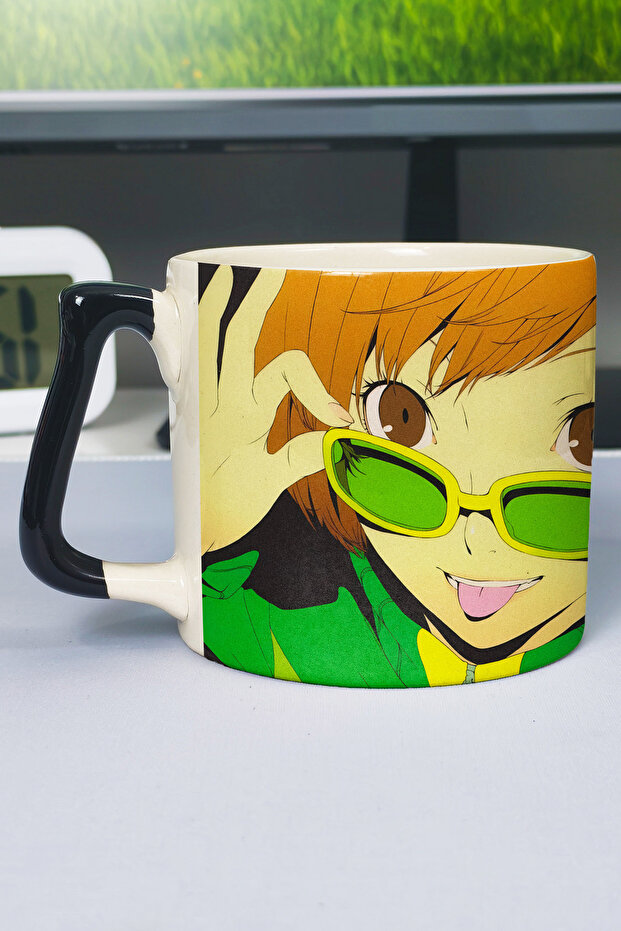 Persona 4 Printed Ceramic Luxury Mug (1 Piece) Special Black Handle Wave Handle V5D