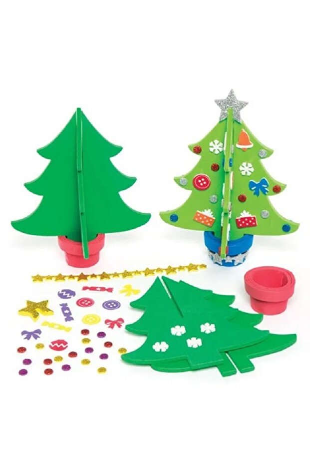 Christmas Tree 3D Decoration Kits -pack Of 4