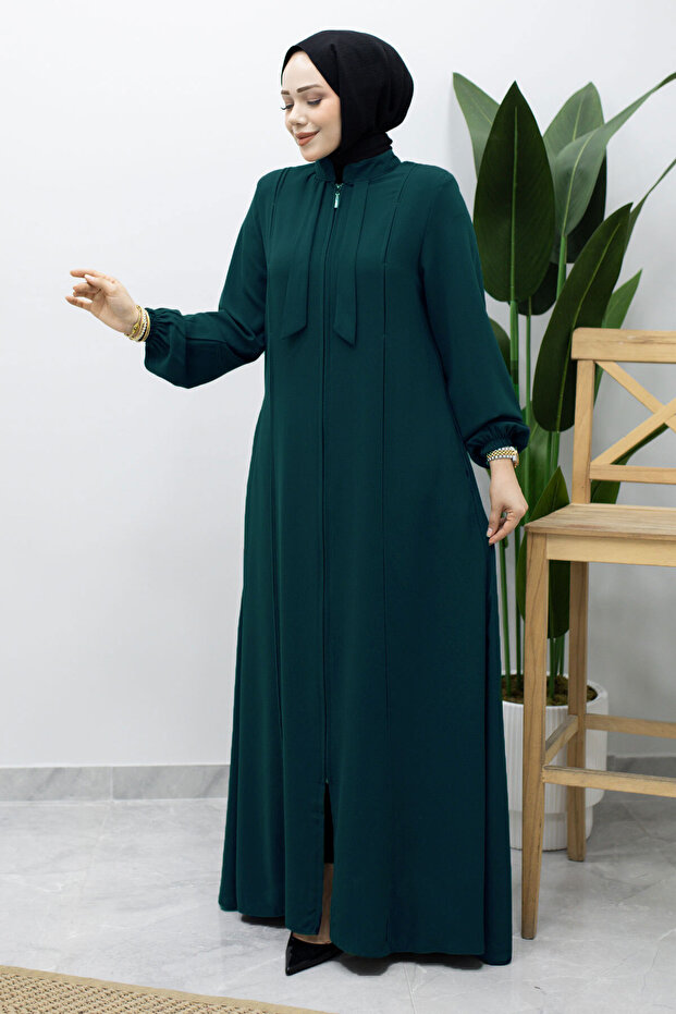 Hakim Collar Tie Detail Robe Tsd260225 Petrol