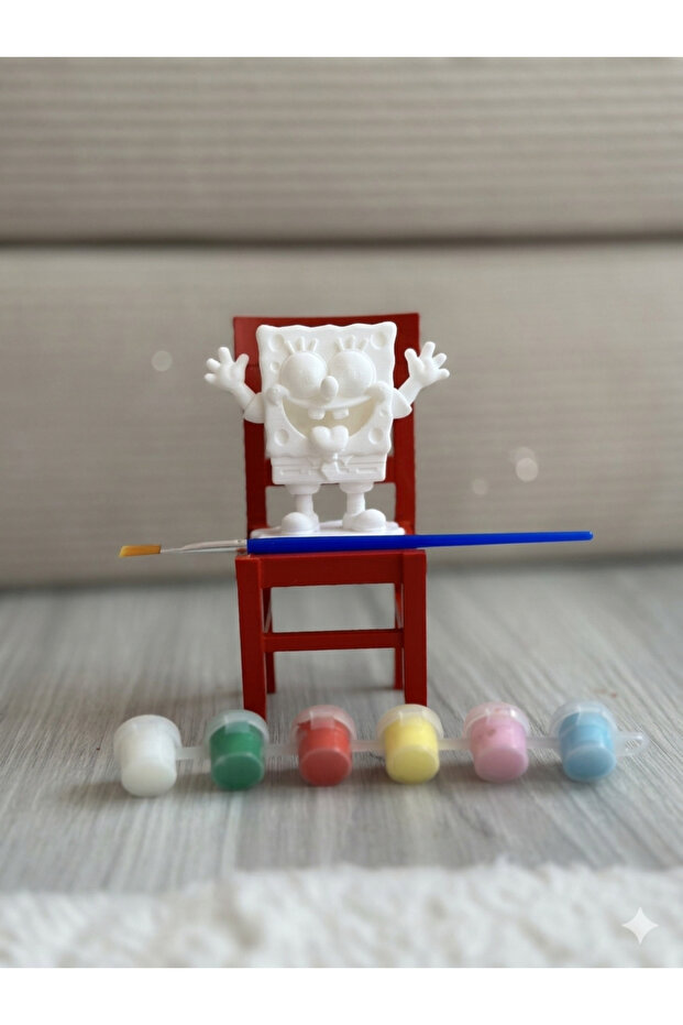 3D süngerbob figür boyama seti
