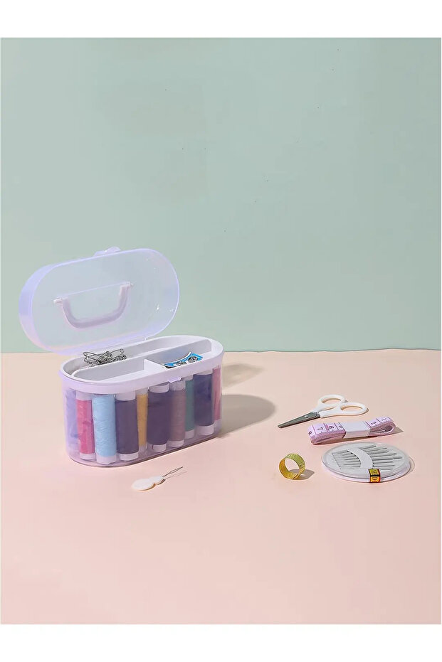 Licensed Boxed Sewing Set White 15 cm – Practical Travel and Home Repair Kit