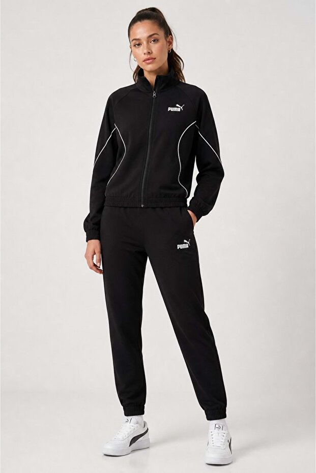 691907 Woven Tracksuit Cl Women's Tracksuit Set Black