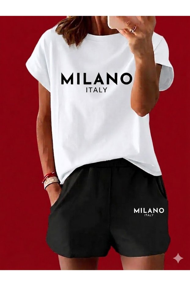 Milano Printed Shorts-T-Shirt Set
