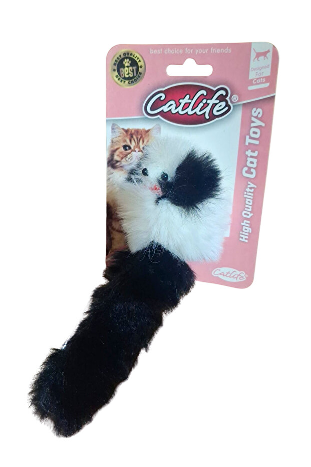 Plush Cat Toy Black and White