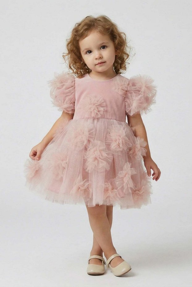 Luna Special Day Girl's Dress Powder