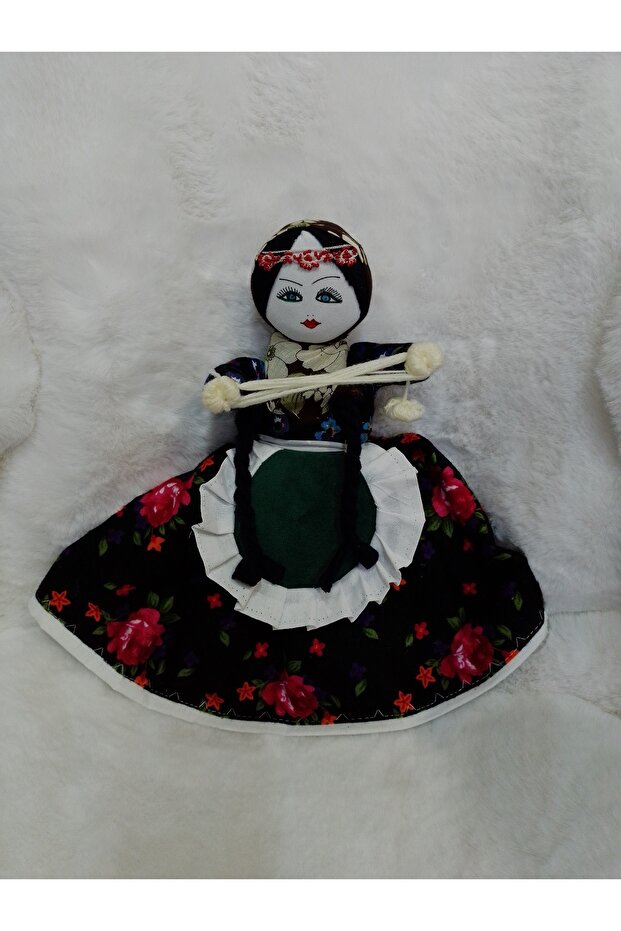 Elegant Cloth Doll with Thread Wrapping from Traditional Anatolia Sen9L