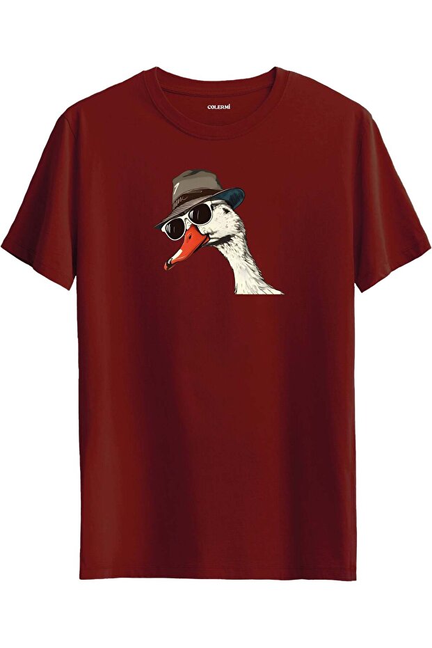 Hat and Sunglasses Swan Design T-Shirt