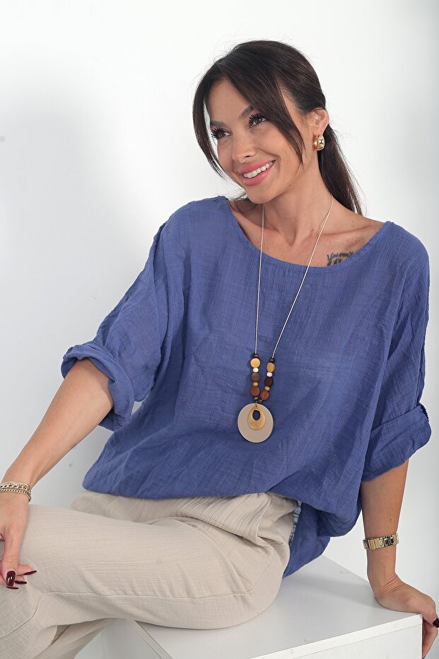 Women's Italian Coton Oversize Blouse