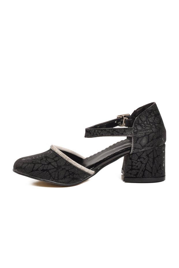Black Orthopedic Girls' Evening Dress Shoes Arzen 26A96 F