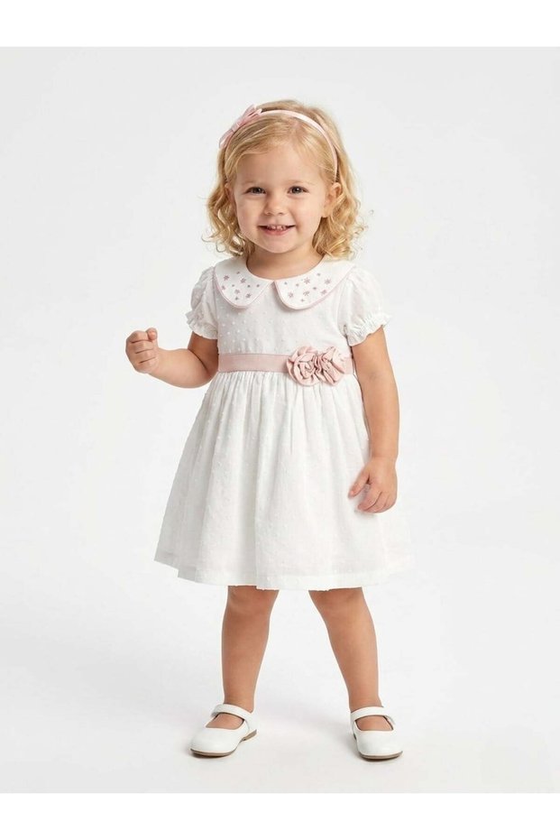 Baby Girl Bebe Collar Frosted Dress