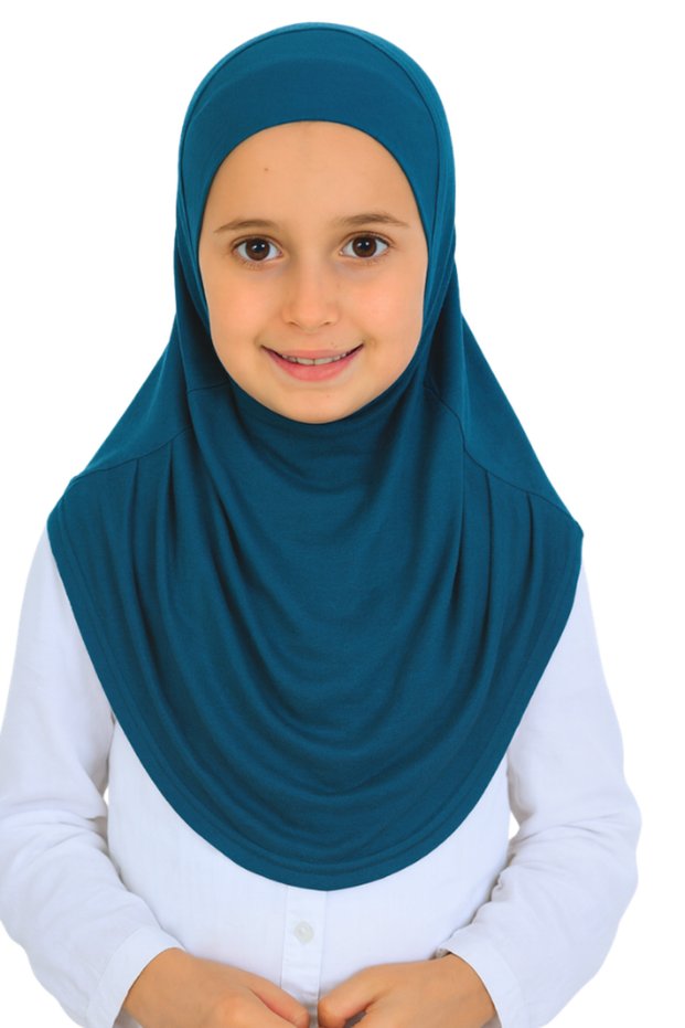 Girl's Ready-Made Headscarf Practical Combed Cotton Shawl Islamic Clothing