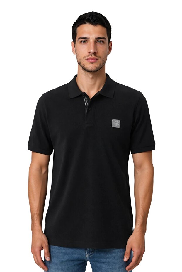 Ar-Ma Men's Polo Collar T-Shirt Unprinted Basic Knitted Fabric Regular Fit 100% Cotton 30/1 Double Collar Peny